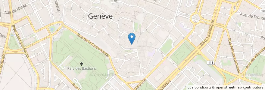 Mapa de ubicacion de Le Bistrot des Arts en Schweiz/Suisse/Svizzera/Svizra, Genève, Genève, Genève.