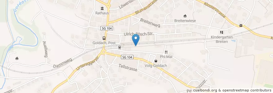 Mapa de ubicacion de Goldach Bahnhof en Suíça, Sankt Gallen, Wahlkreis Rorschach, Goldach.