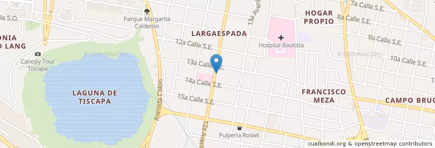 Mapa de ubicacion de Clínica Dr. Christian Sánchez Castrillo (Neumólogo) en Никарагуа, Departamento De Managua, Managua (Municipio).