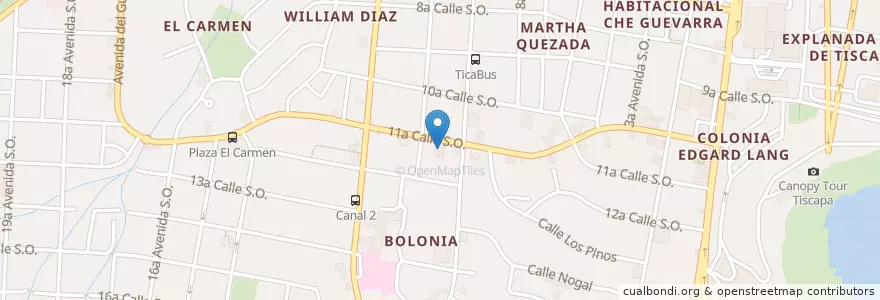 Mapa de ubicacion de FORMUNICA BOLONIA en Никарагуа, Departamento De Managua, Managua (Municipio).