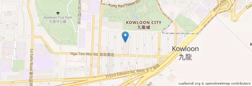 Mapa de ubicacion de Kowloon City Public Library en China, Guangdong, Hong Kong, Kowloon, New Territories, Kowloon City District.