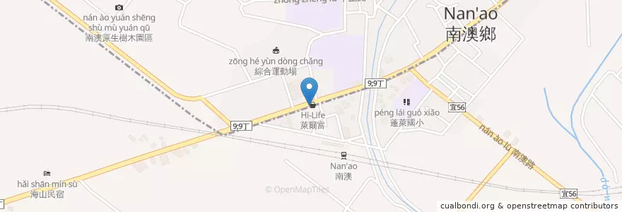 Mapa de ubicacion de 呷尚寶 en Taiwan, 臺灣省, 宜蘭縣, 蘇澳鎮.