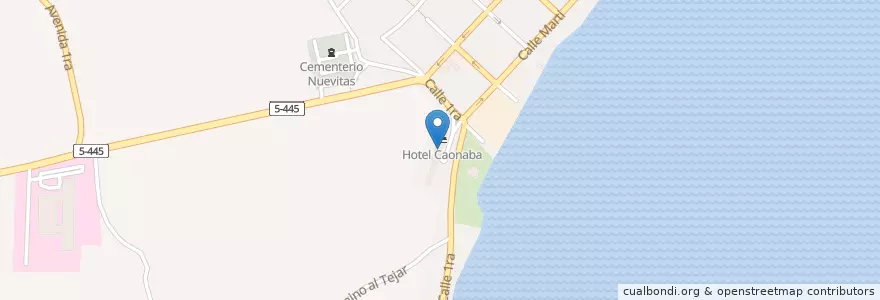 Mapa de ubicacion de Bar Caonaba en キューバ, Camagüey, Nuevitas, Ciudad De Nuevitas, Ciudad De Nuevitas.