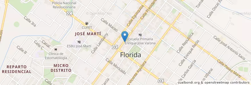 Mapa de ubicacion de El Café en Kuba, Camagüey, Florida, Ciudad De Florida.