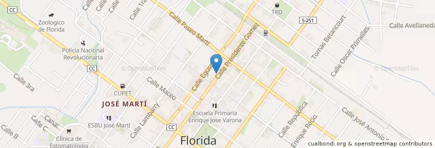 Mapa de ubicacion de Farmacia en キューバ, Camagüey, Florida, Ciudad De Florida.