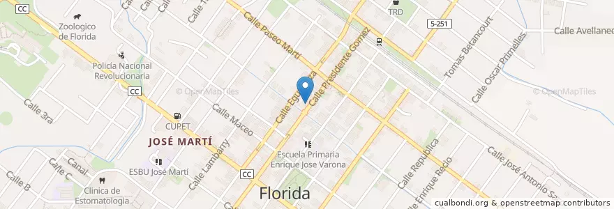 Mapa de ubicacion de Paladar en 古巴, Camagüey, Florida, Ciudad De Florida.