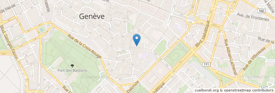 Mapa de ubicacion de Café Slatkine en Svizzera, Ginevra, Ginevra, Ginevra.