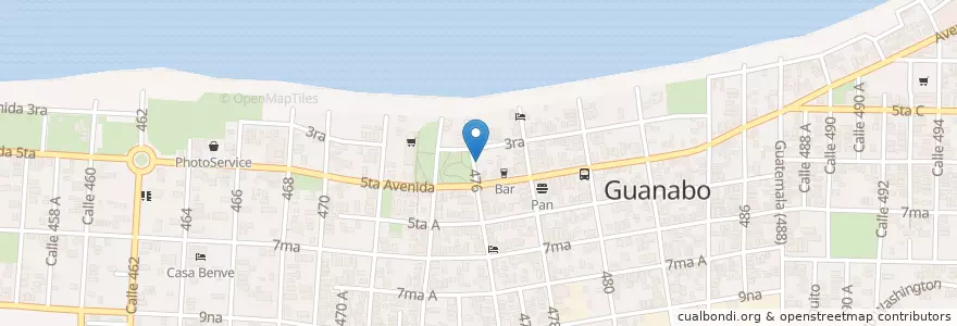 Mapa de ubicacion de Pan con Minuta en Cuba, La Habana, Habana Del Este.