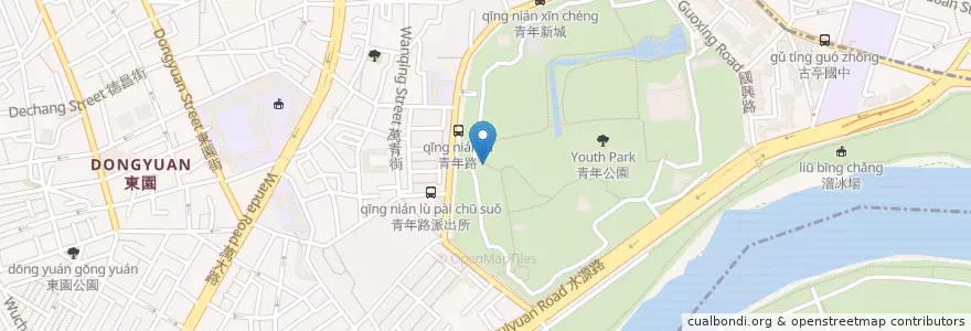Mapa de ubicacion de 民族亭 en تایوان, 新北市, تایپه, 萬華區.