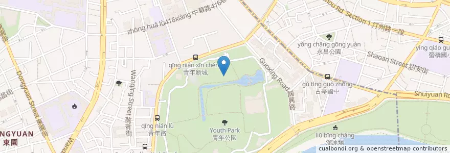 Mapa de ubicacion de 民間劇場 en Taiwan, Neu-Taipeh, Taipeh, Wanhua.