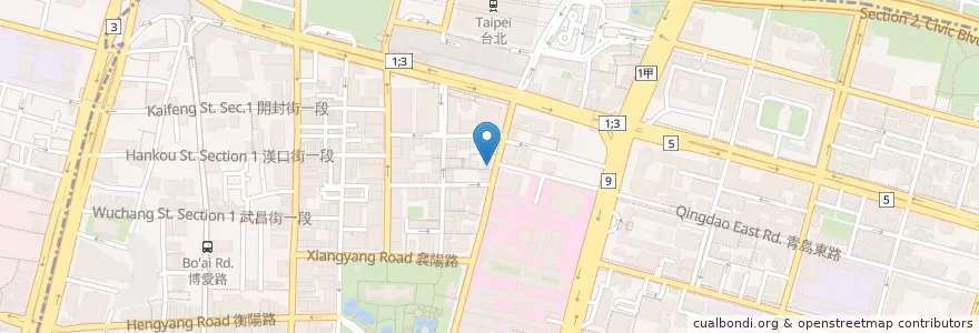 Mapa de ubicacion de 飯糰霸 en 臺灣, 新北市, 臺北市, 中正區.