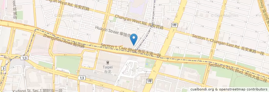 Mapa de ubicacion de 爭鮮外帶 en Taiwan, New Taipei, Taipei.
