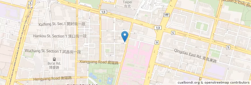 Mapa de ubicacion de 5鄉地Cinque Terre en Taiwan, 新北市, Taipé, 中正區.