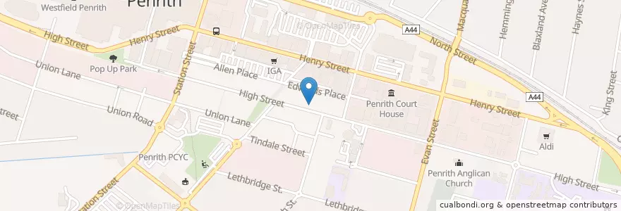 Mapa de ubicacion de Himalaya Restaurant en أستراليا, نيوساوث ويلز, Sydney, Penrith City Council.