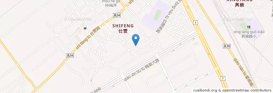 Mapa de ubicacion de 昱佳藥局 en Taiwan, Kaohsiung, Distretto Di Qiaotou.