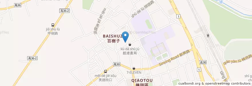 Mapa de ubicacion de 廖俊安診所 en Taiwán, Kaohsiung, 橋頭區.