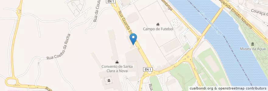 Mapa de ubicacion de Farmácia Guarda Inglêsa en Portugal, Centro, Baixo Mondego, Coimbra, Coimbra, Santa Clara E Castelo Viegas.