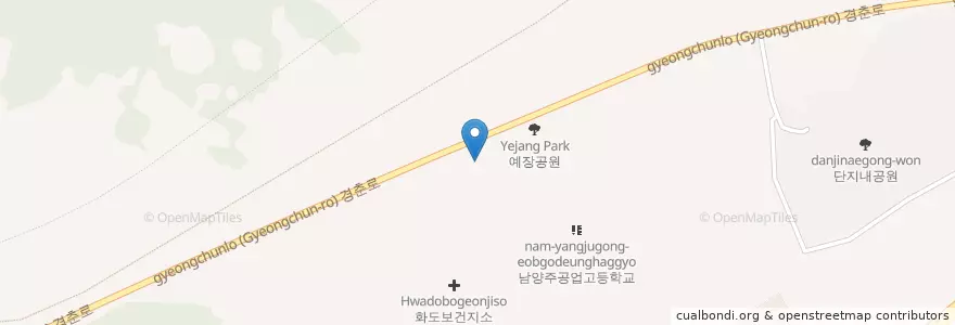 Mapa de ubicacion de SK화도주유소 en 韩国/南韓, 京畿道, 南楊州市.