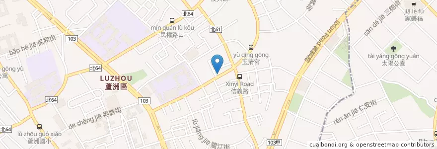 Mapa de ubicacion de 健康早餐 en 타이완, 신베이 시, 루저우 구.