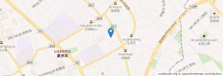 Mapa de ubicacion de 聖中宮 en Taiwan, Nuova Taipei, 蘆洲區.