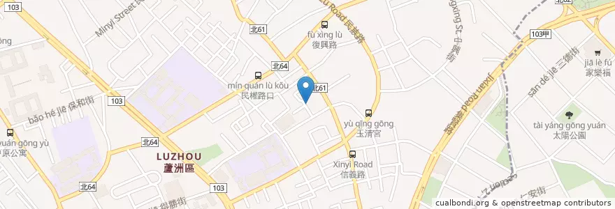 Mapa de ubicacion de 無極太子道聖宮 en 臺灣, 新北市, 蘆洲區.