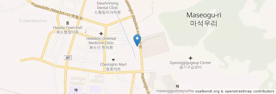 Mapa de ubicacion de 피자스쿨 en 大韓民国, 京畿道, 南楊州市.