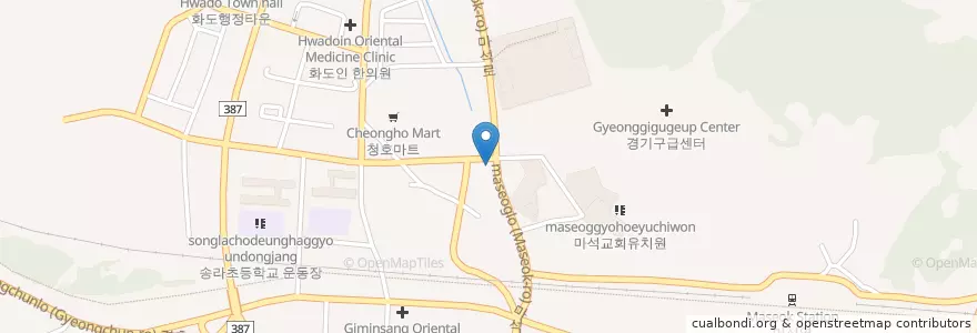 Mapa de ubicacion de 신주사골칼국수 en Corée Du Sud, Gyeonggi, 남양주.