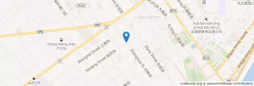 Mapa de ubicacion de 王將壽司 en Taiwan, 臺灣省, Condado De Hualien, 花蓮市.