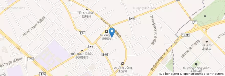 Mapa de ubicacion de 鑫宏名文理補習班 en تايوان, تايبيه الجديدة, 蘆洲區.