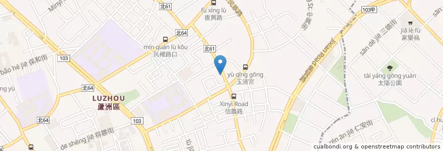 Mapa de ubicacion de 同仁堂中醫診所 en تايوان, تايبيه الجديدة, 蘆洲區.