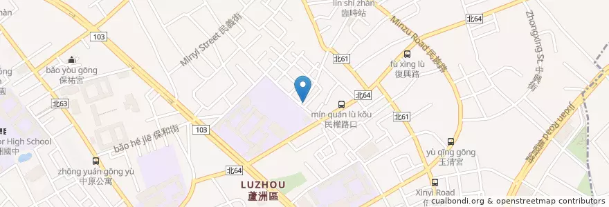 Mapa de ubicacion de 福安宮 en 台湾, 新北市, 蘆洲区.