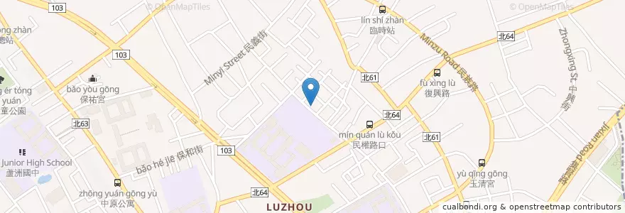 Mapa de ubicacion de 清華文理補習班 en Taiwan, 新北市, 蘆洲區.
