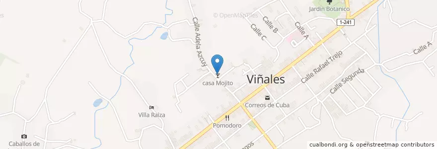 Mapa de ubicacion de Ruta al valle en کوبا, Pinar Del Río, Viñales.