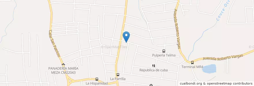 Mapa de ubicacion de El Maestro en Nicaragua, Departamento De Managua, Managua (Municipio).