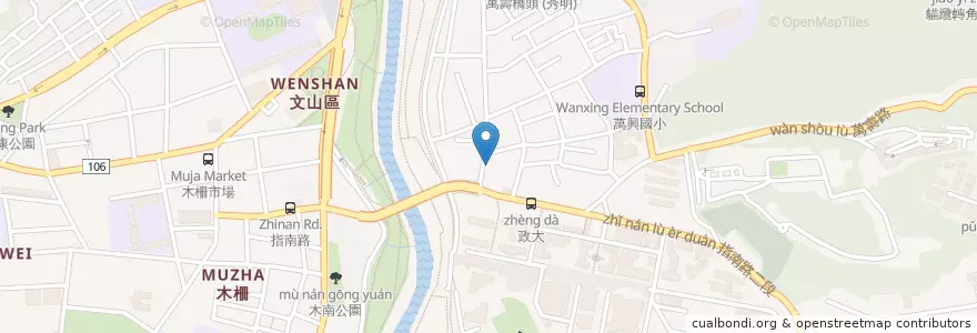 Mapa de ubicacion de 大鬍子老爹麵店 en Taiwan, New Taipei, Taipei, Wenshan District.