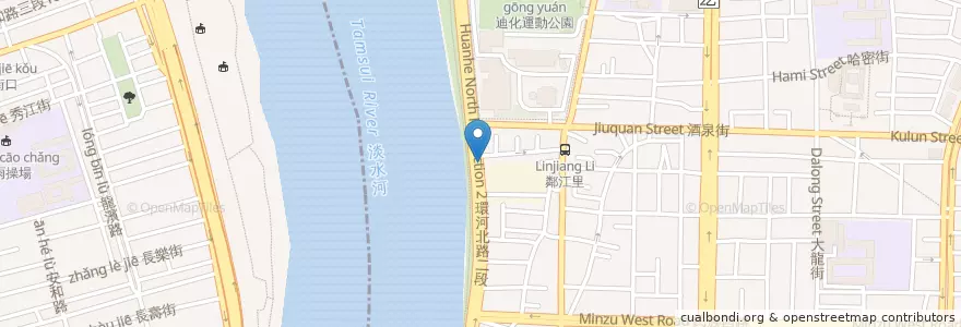 Mapa de ubicacion de 金牌正味薑母鴨 en Taiwan, 新北市, Taipei, 大同區.