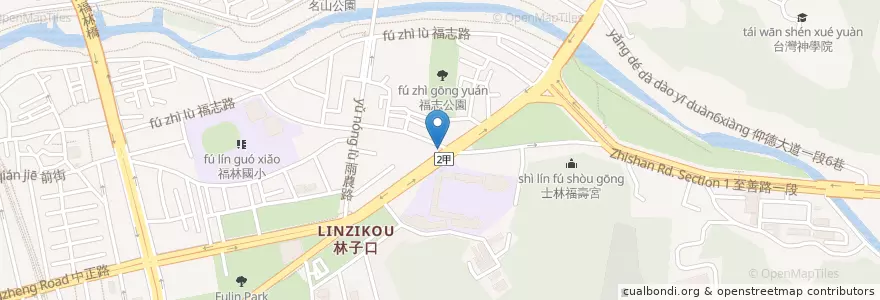 Mapa de ubicacion de 開封包子 en Tayvan, 新北市, Taipei, 士林區.