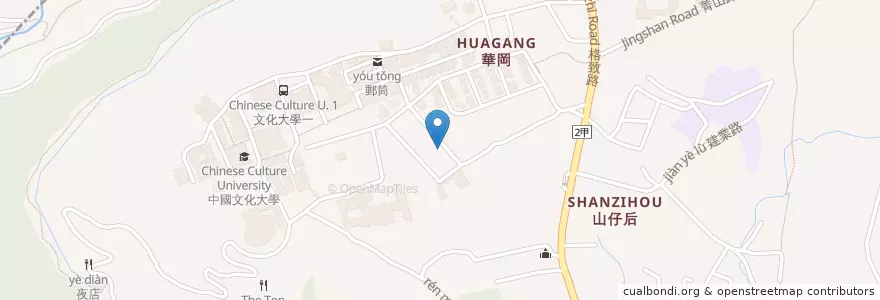 Mapa de ubicacion de 陽明山朱里昂法式廚房 en تایوان, 新北市, تایپه, 士林區.