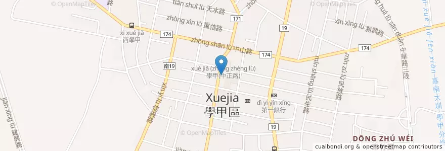 Mapa de ubicacion de 邵師傅 en 台湾, 台南市, 学甲区.