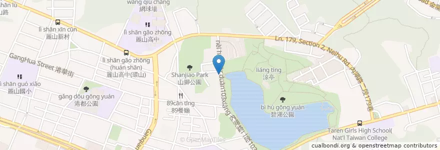Mapa de ubicacion de 大湖餐館 en Taiwan, 新北市, Taipé, 內湖區.