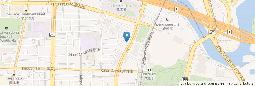 Mapa de ubicacion de 韓國太極烤肉專賣店 en Taiwan, Nuova Taipei, Taipei.