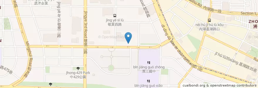 Mapa de ubicacion de 固德威餐桌 en 타이완, 신베이 시, 타이베이시, 중산 구, 네이후 구.