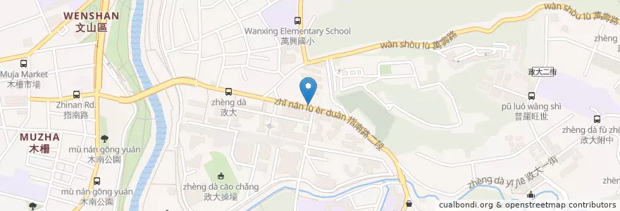 Mapa de ubicacion de 豚將-日本拉麵 en 台湾, 新北市, 台北市, 文山区.
