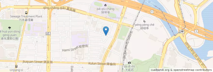 Mapa de ubicacion de 吳記大腸蚵仔花枝麵線 en 臺灣, 新北市, 臺北市.