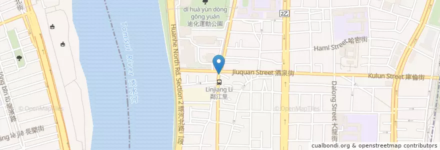 Mapa de ubicacion de 傳統古早味油飯攤 en 臺灣, 新北市, 臺北市, 大同區.