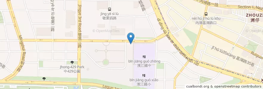 Mapa de ubicacion de ED's Diner美式BBQ燒烤餐館 en Tayvan, 新北市, Taipei, 中山區, 內湖區.