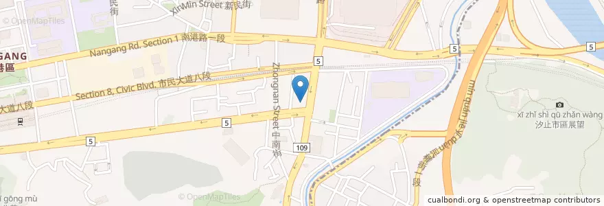 Mapa de ubicacion de 想漆肉圓伯之真味肉圓 en تايوان, تايبيه الجديدة, تايبيه, 南港區.