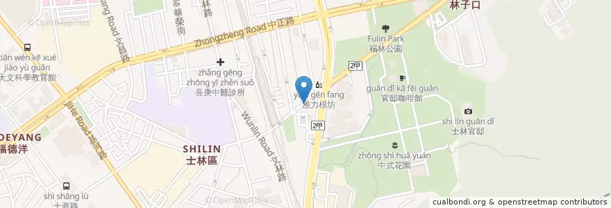 Mapa de ubicacion de 李宅小食 en تايوان, تايبيه الجديدة, تايبيه, 士林區.