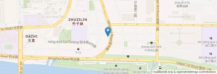 Mapa de ubicacion de 紅杯子 en Taiwan, Nuova Taipei, Taipei, Distretto Di Zhongshan.