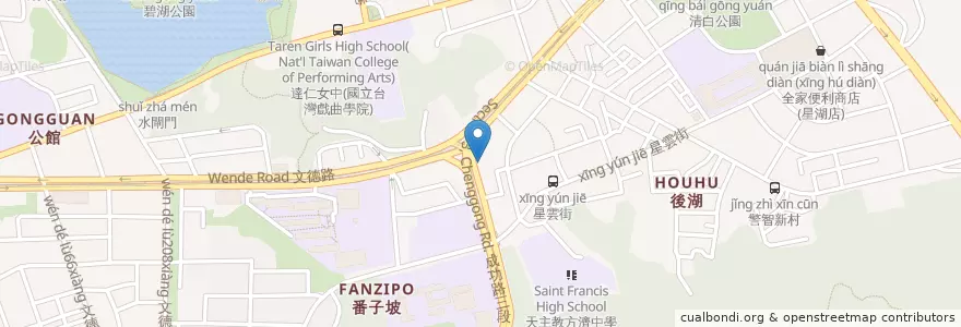 Mapa de ubicacion de 食將王鐵板燒 en 台湾, 新北市, 台北市, 内湖区.